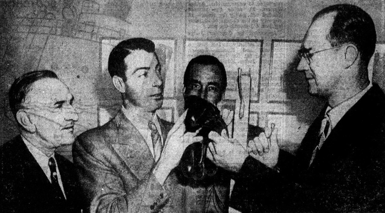 Casey Stengel, Joe DiMaggio, Dan Topping and Del Webb 1951