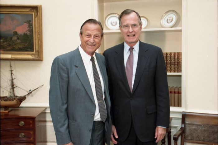 President George H. W. Bush and Stan Musial