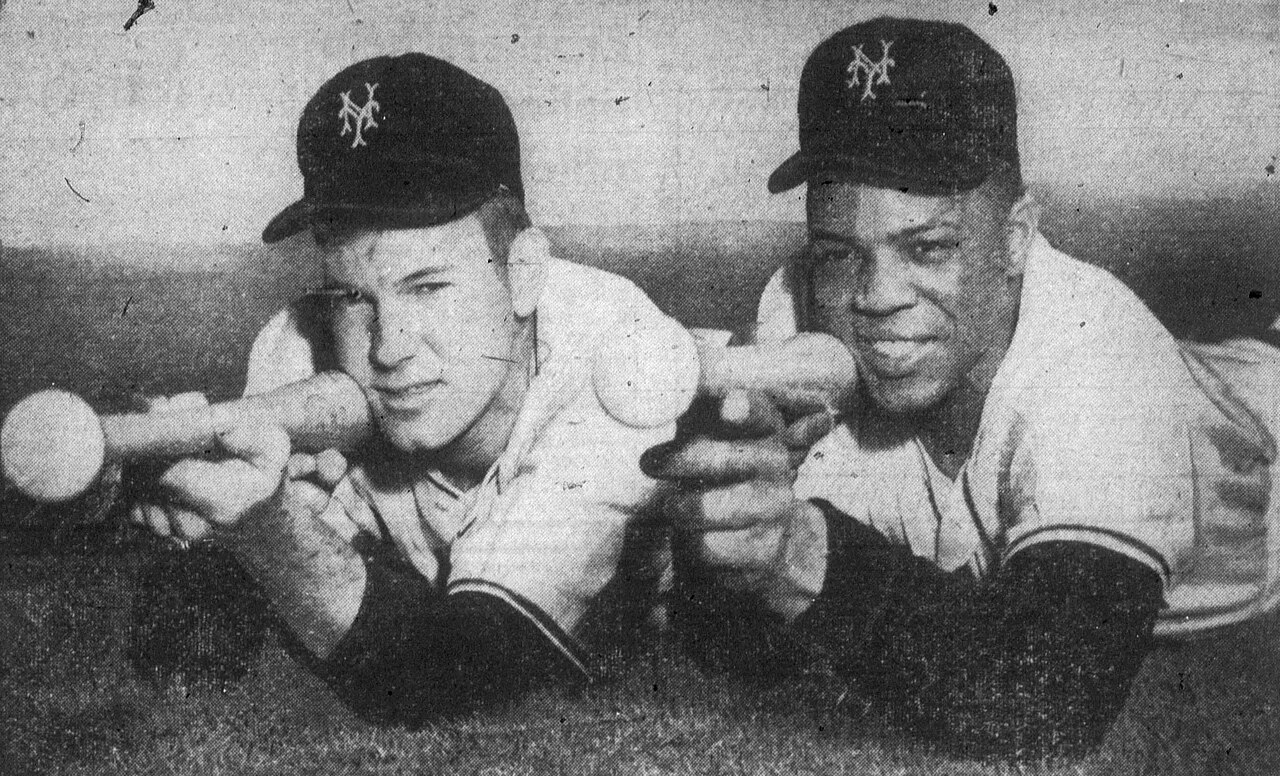 Charlie Fowler and Willie Mays 1954