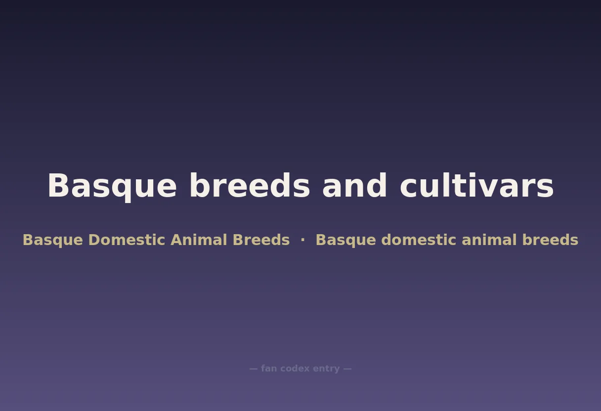 Basque breeds and cultivars