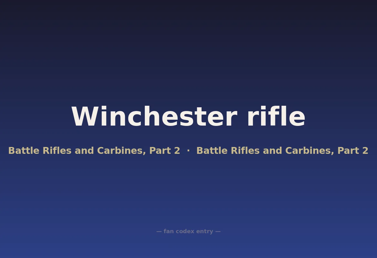 Winchester rifle