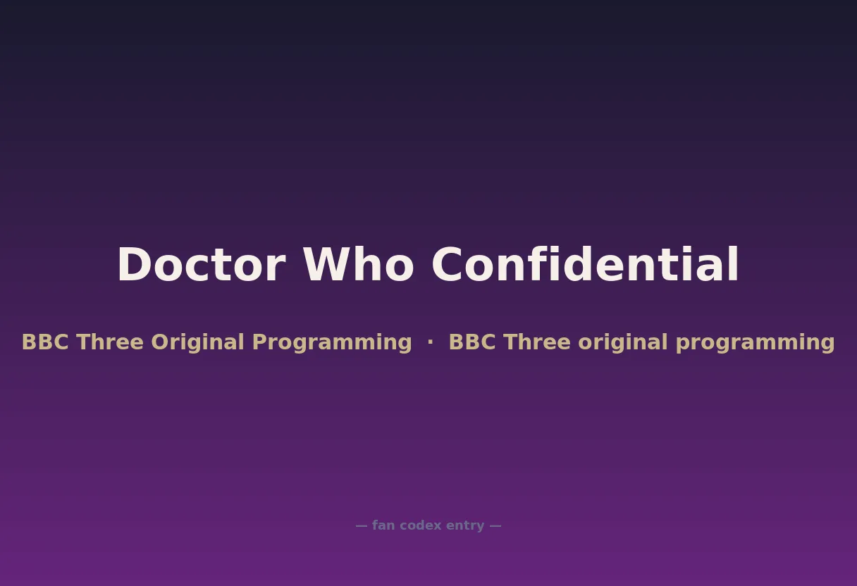 Doctor Who Confidential