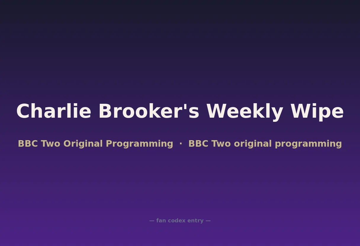 Charlie Brooker's Weekly Wipe