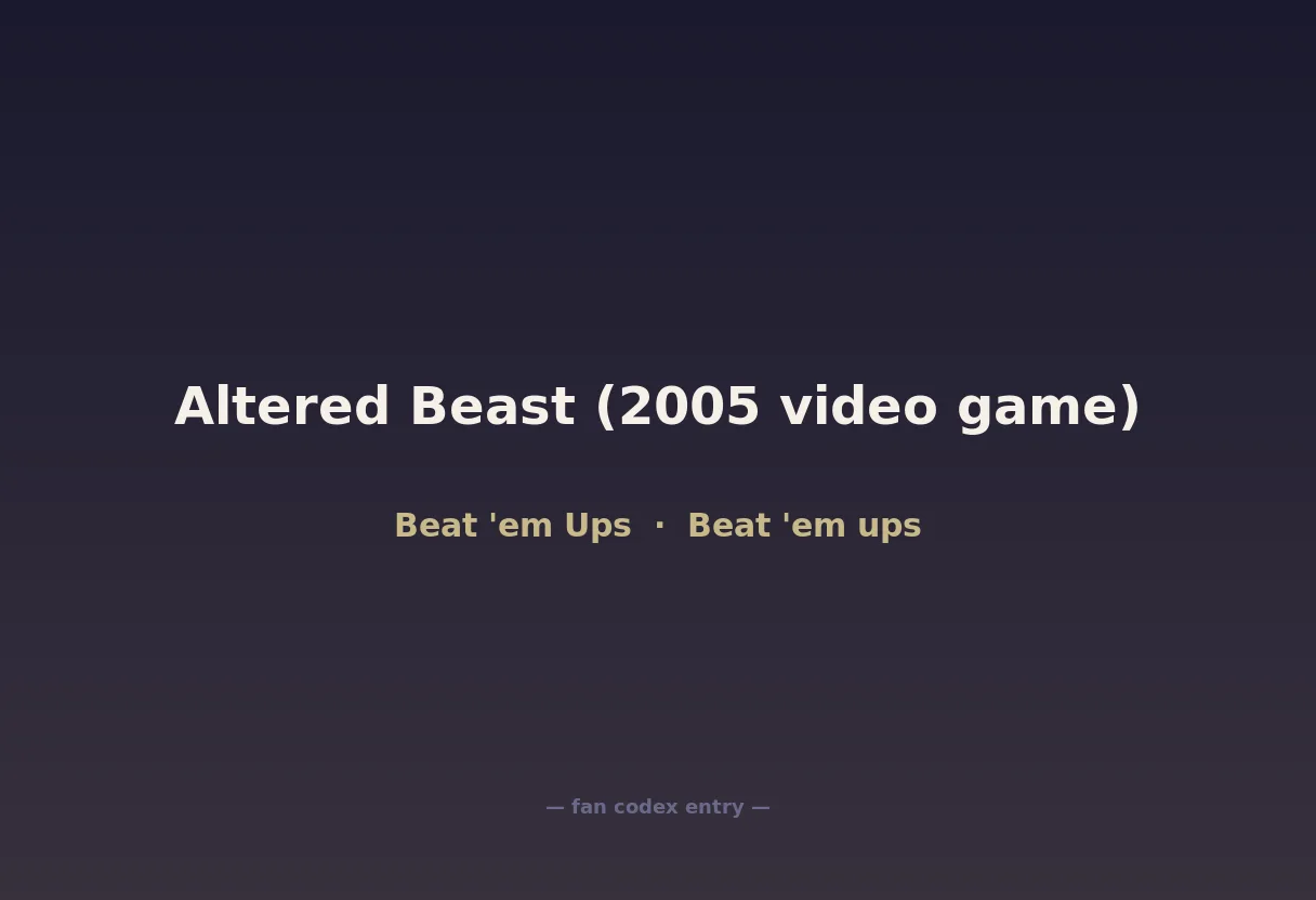 Altered Beast (2005 video game)