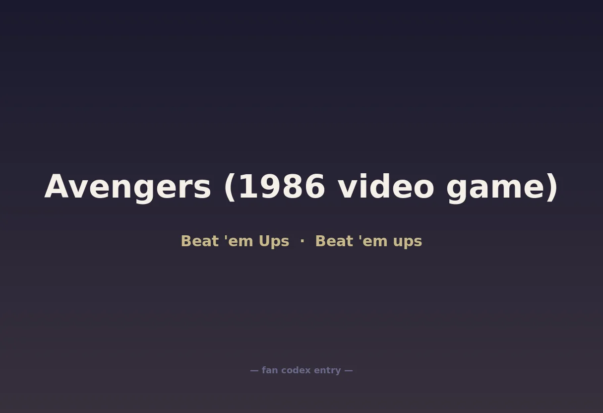 Avengers (1986 video game)