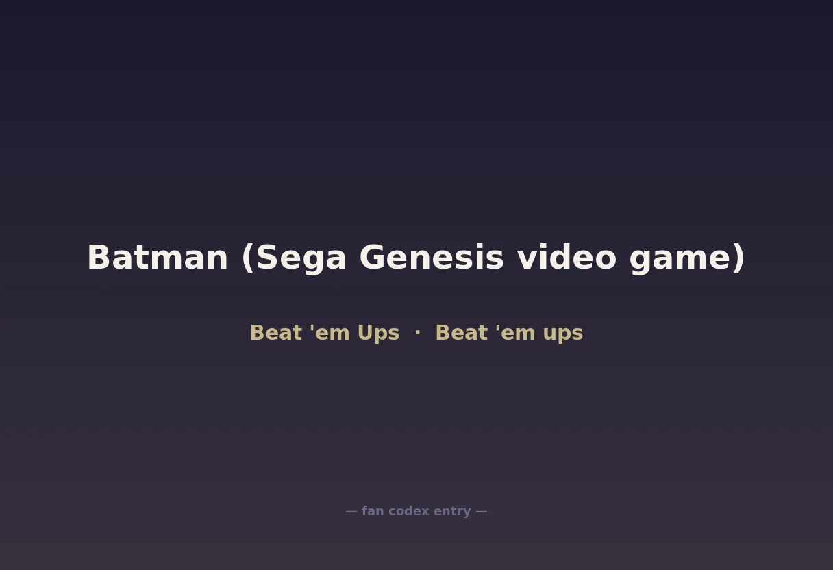 Batman (Sega Genesis video game)