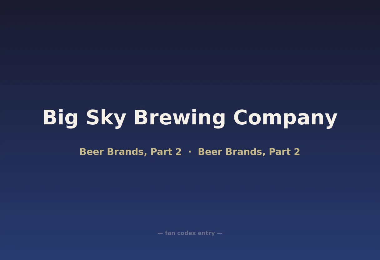 Big Sky Brewing Company