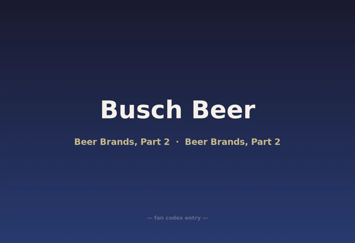 Busch Beer