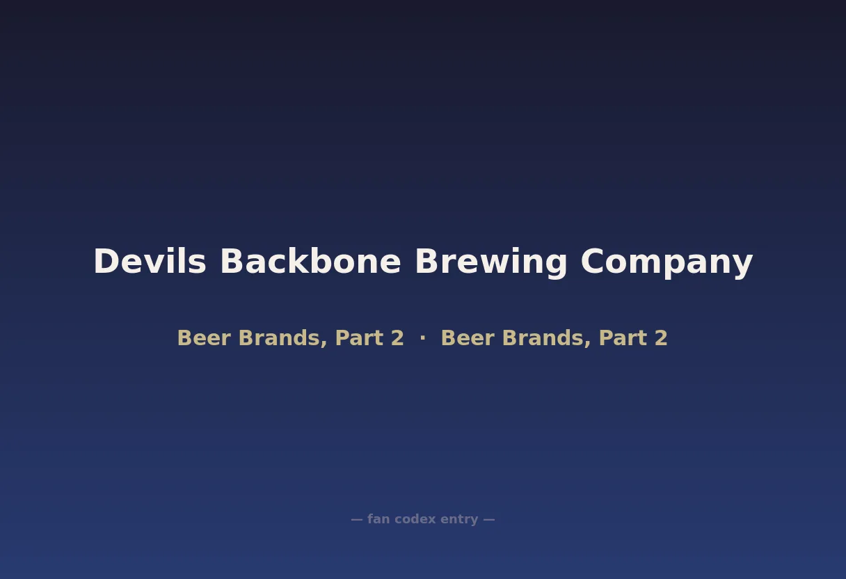 Devils Backbone Brewing Company