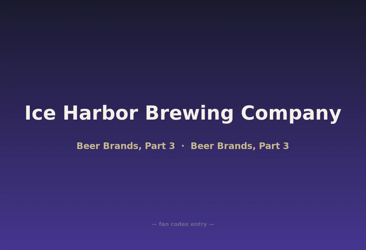 Ice Harbor Brewing Company