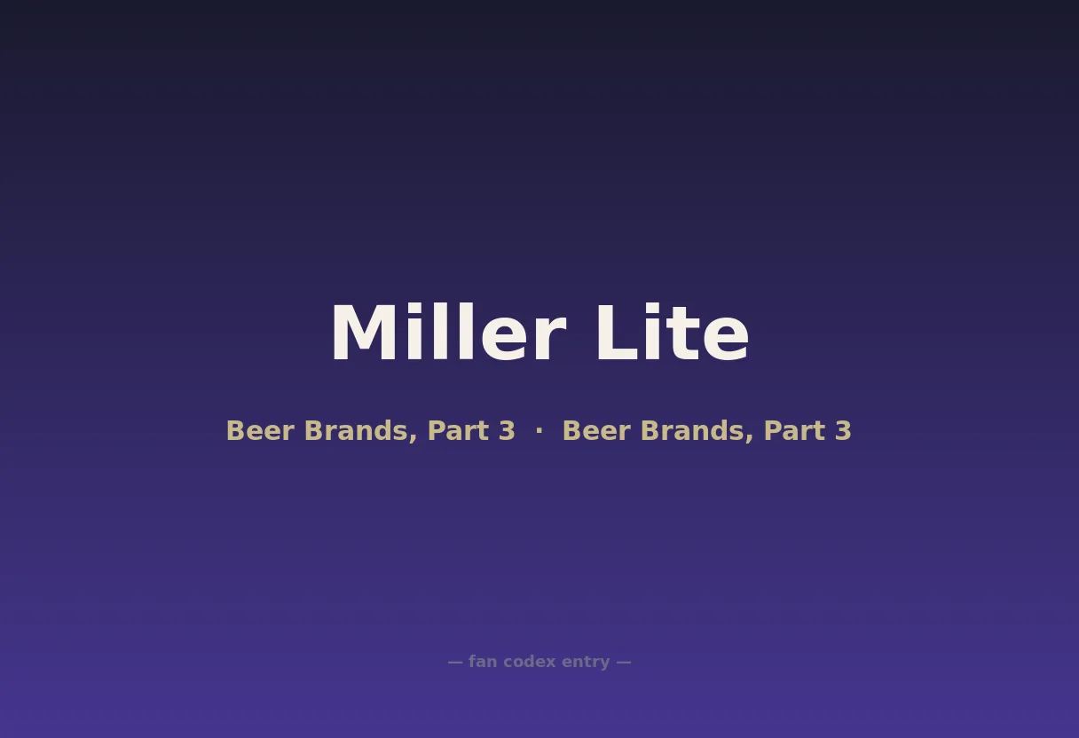 Miller Lite