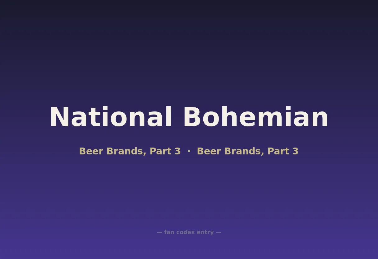 National Bohemian
