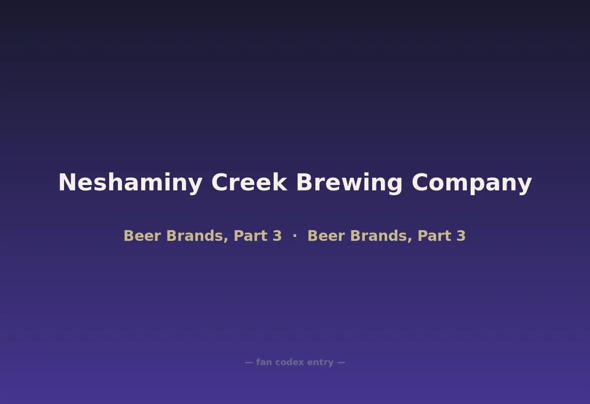 Neshaminy Creek Brewing Company