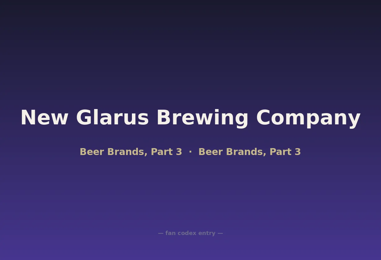 New Glarus Brewing Company