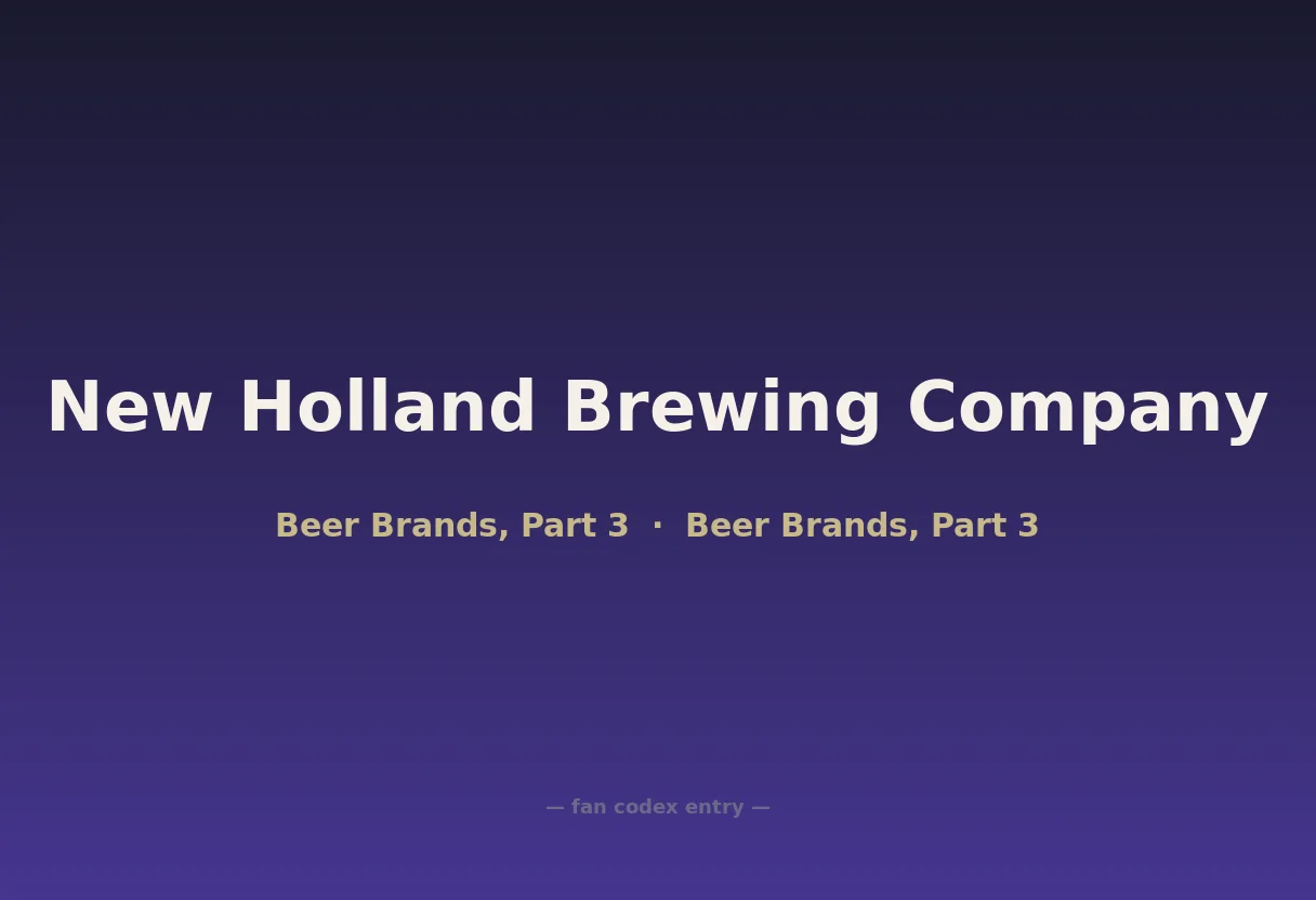 New Holland Brewing Company