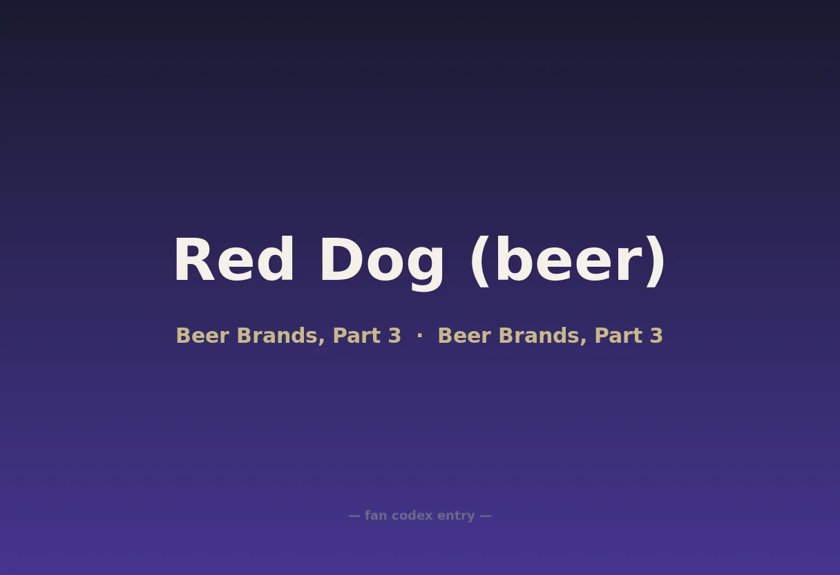 Red Dog (beer)