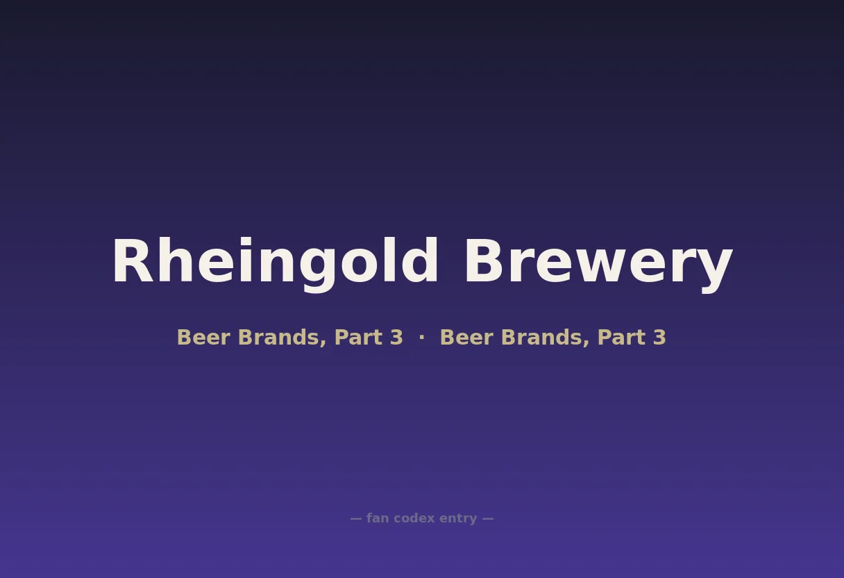 Rheingold Brewery