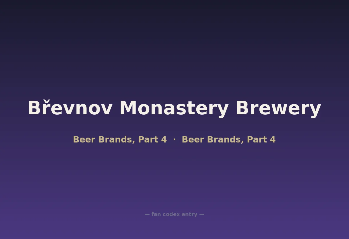 Břevnov Monastery Brewery