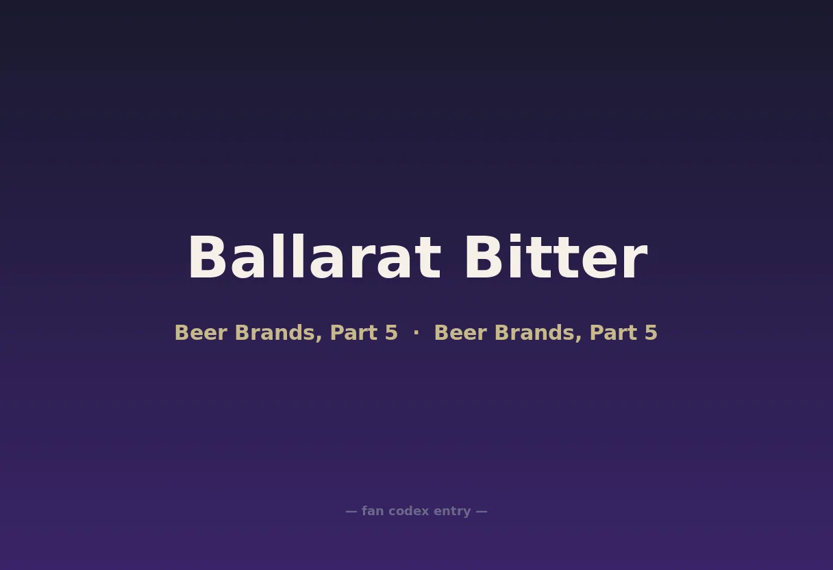 Ballarat Bitter