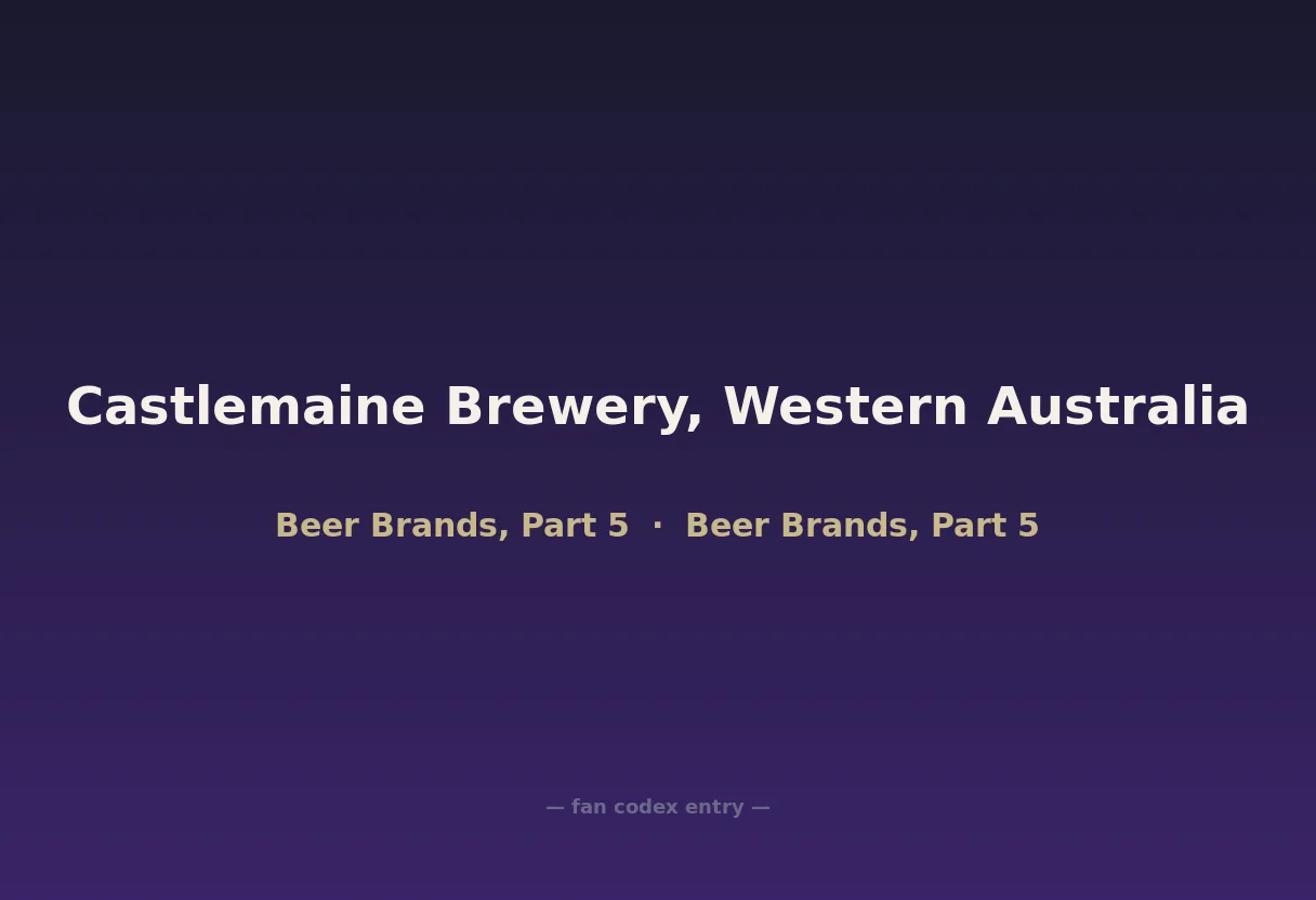 Castlemaine Brewery, Western Australia