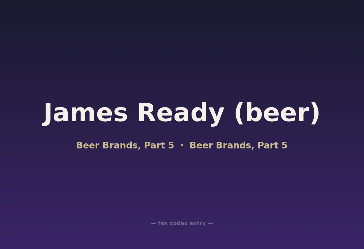 James Ready (beer)