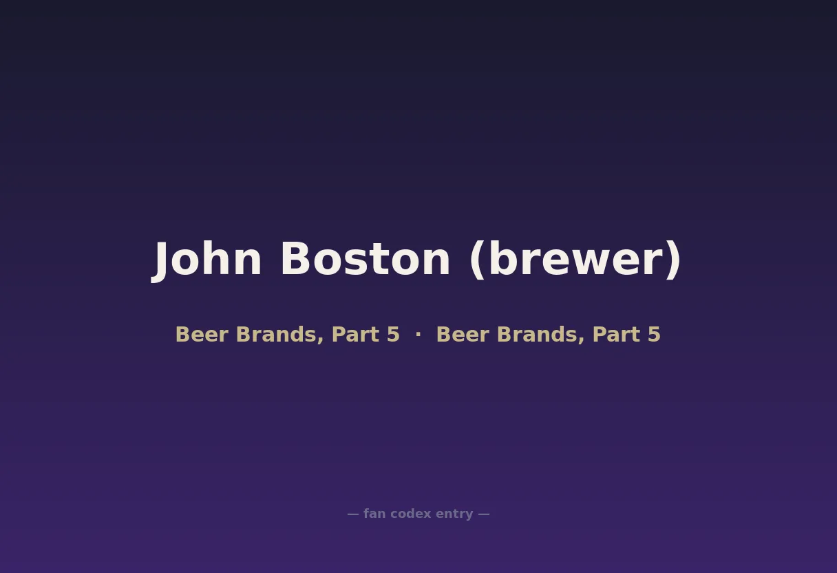 John Boston (brewer)