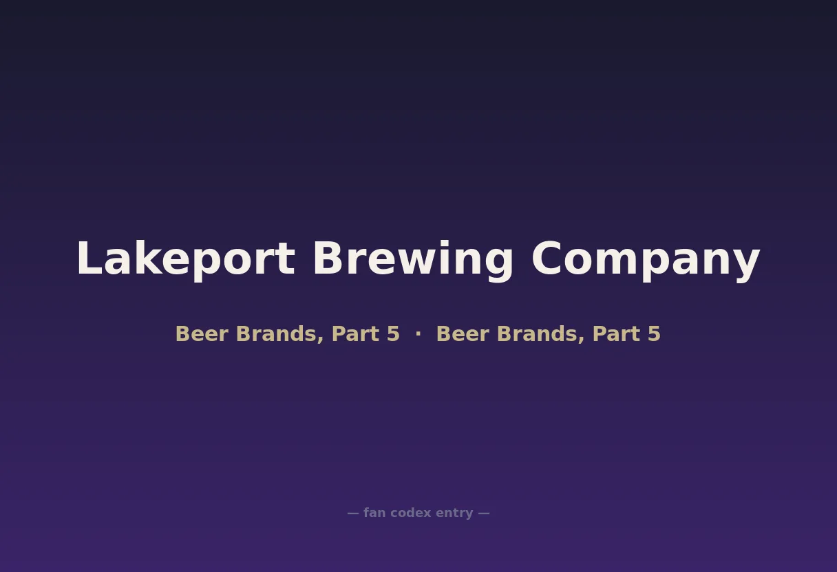 Lakeport Brewing Company