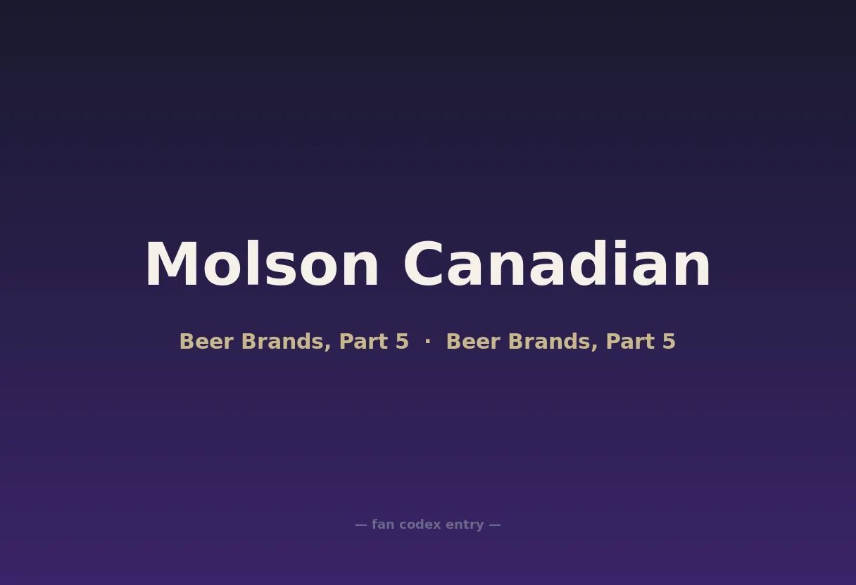 Molson Canadian