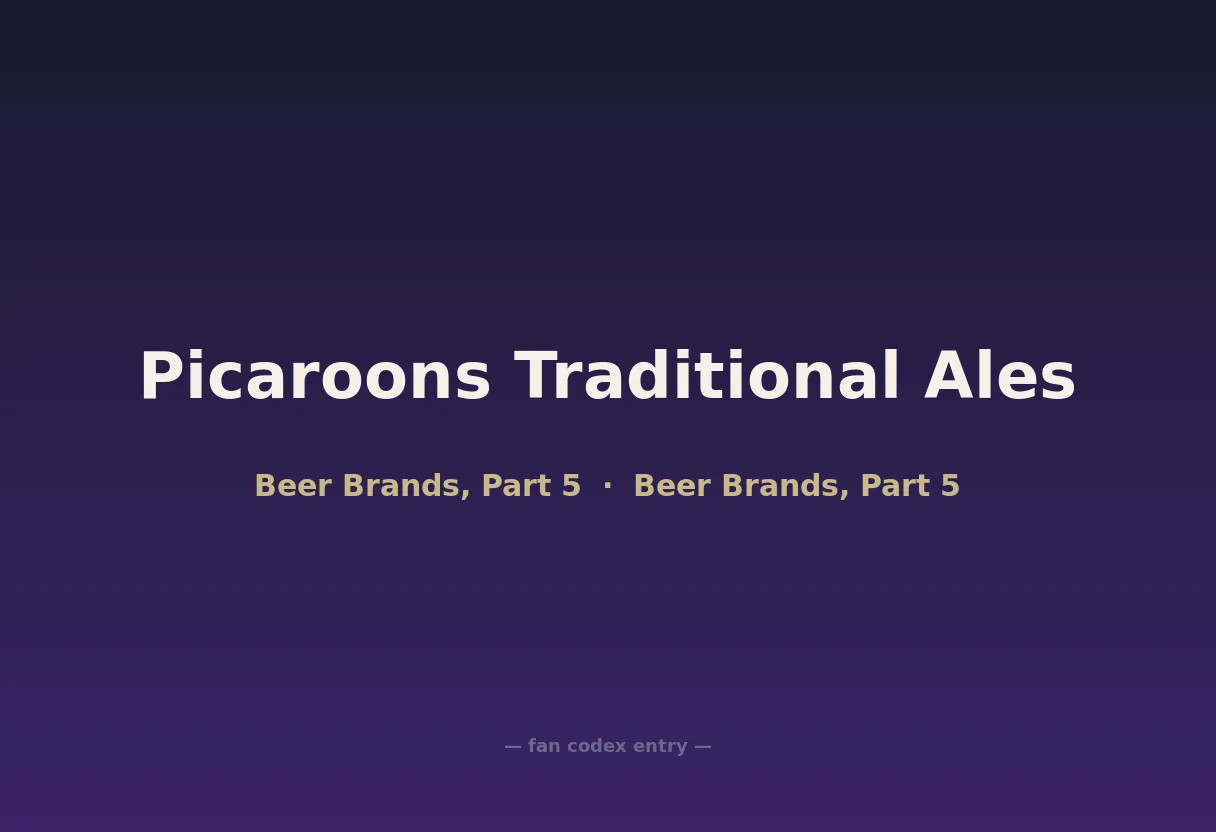 Picaroons Traditional Ales