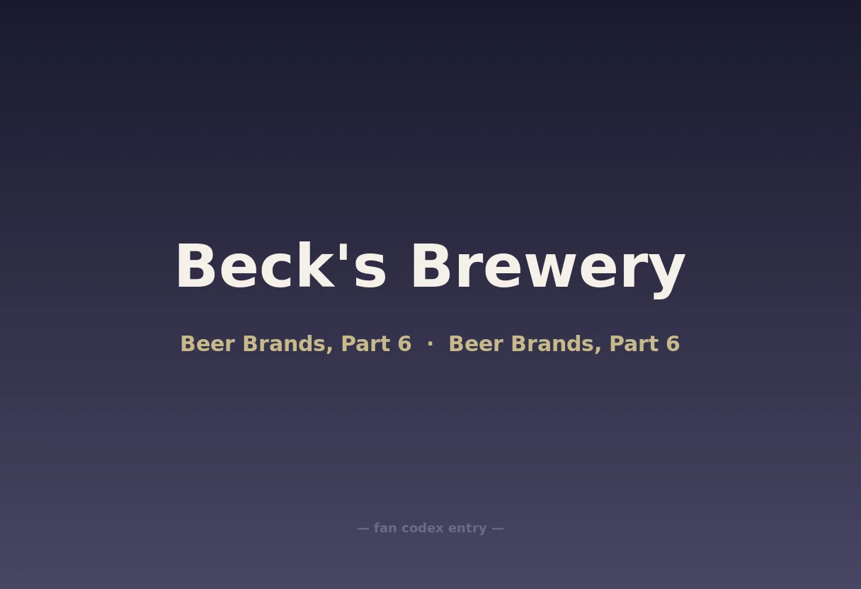 Beck's Brewery