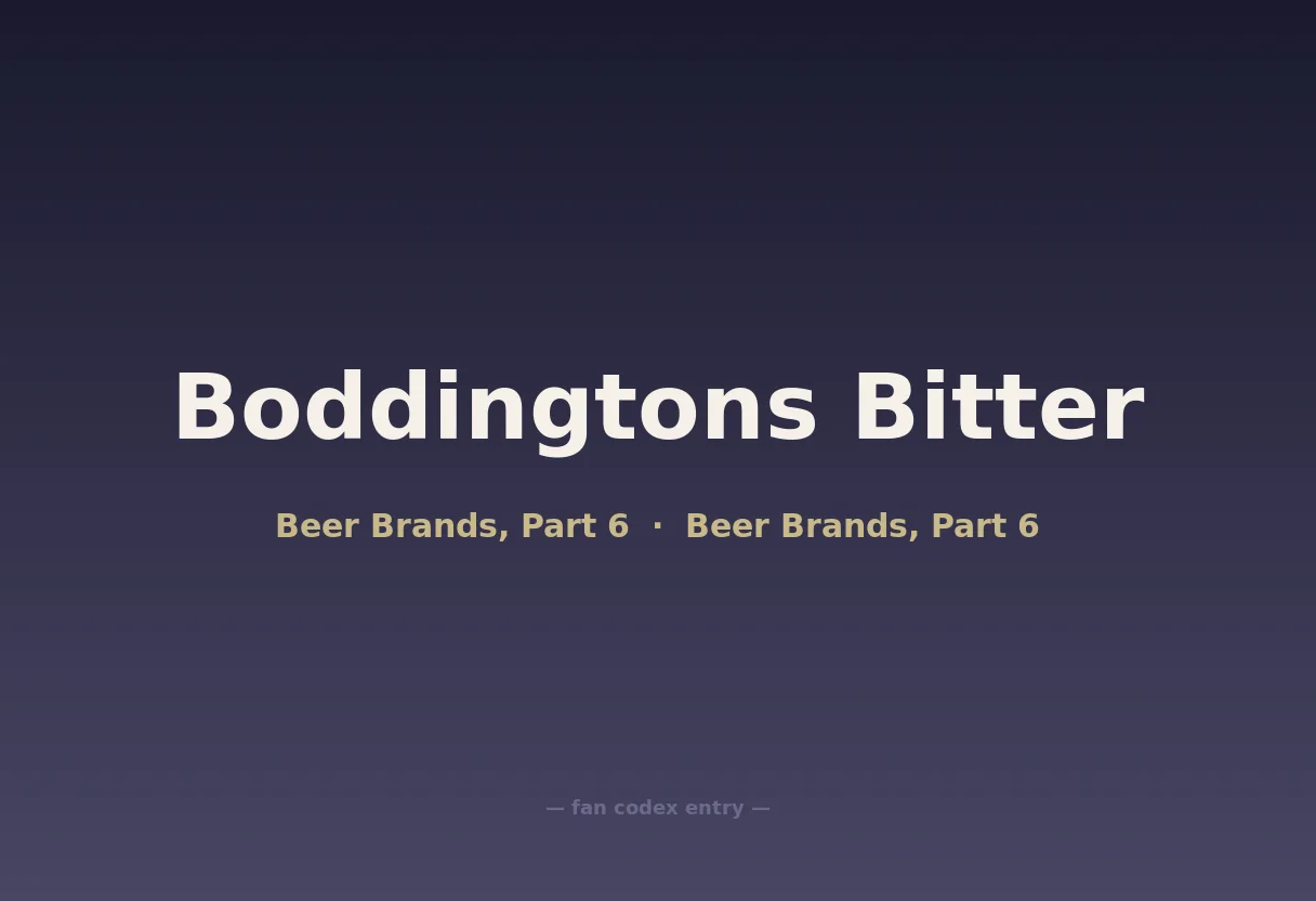 Boddingtons Bitter