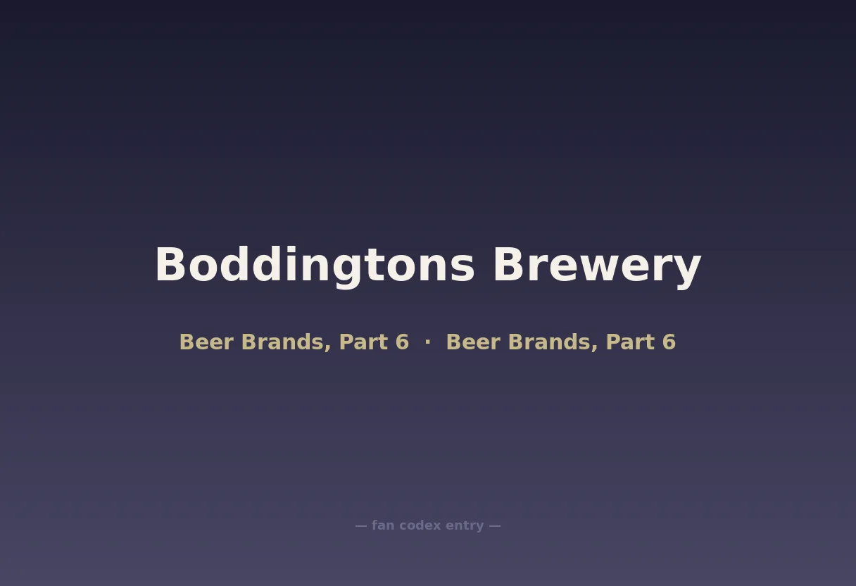 Boddingtons Brewery