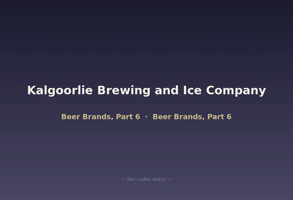 Kalgoorlie Brewing and Ice Company