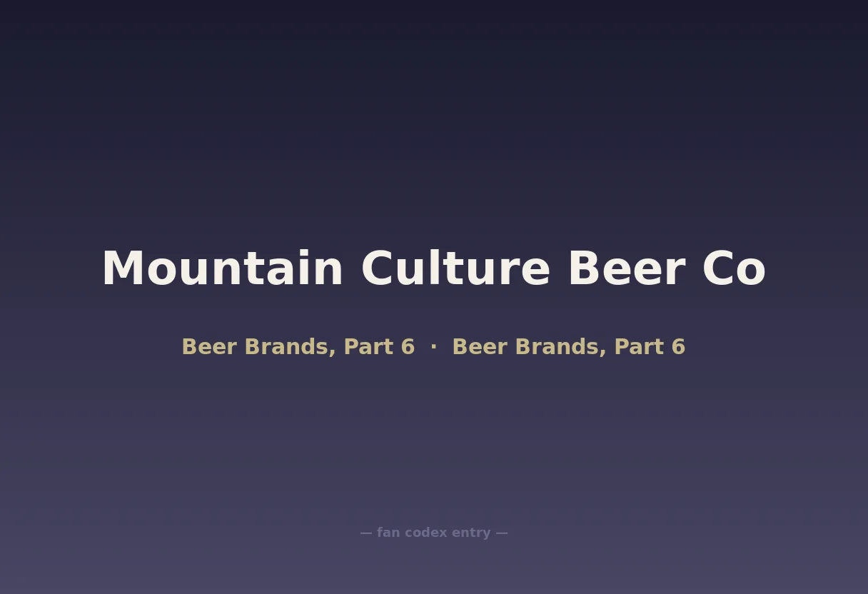 Mountain Culture Beer Co