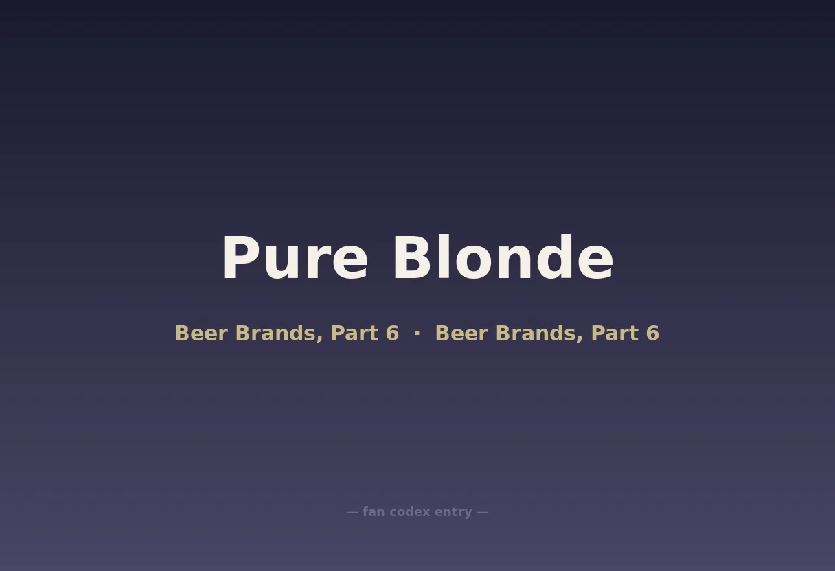 Pure Blonde