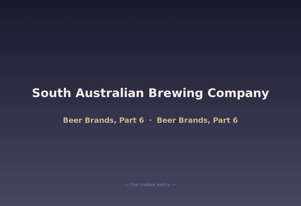 South Australian Brewing Company