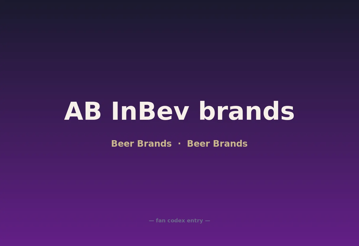 AB InBev brands