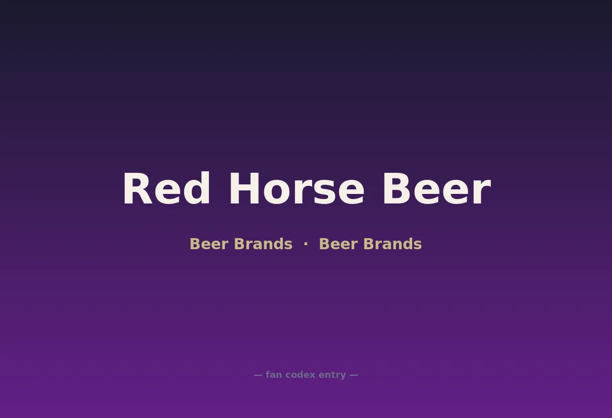 Red Horse Beer
