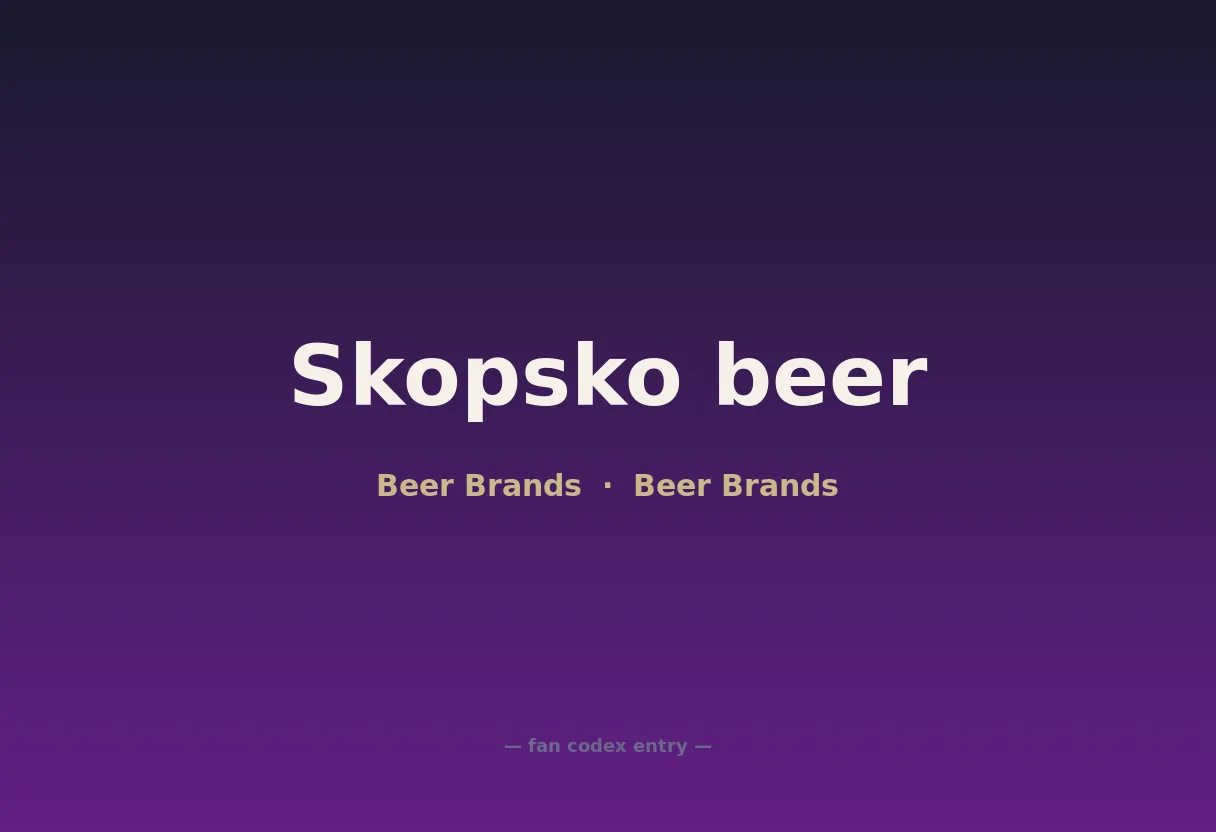 Skopsko beer