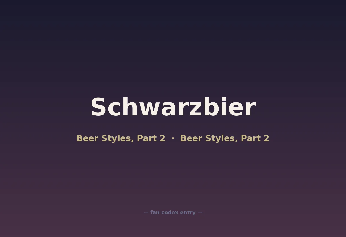 Schwarzbier