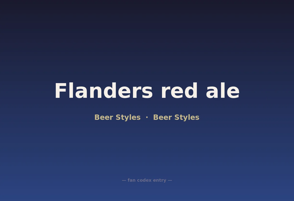 Flanders red ale