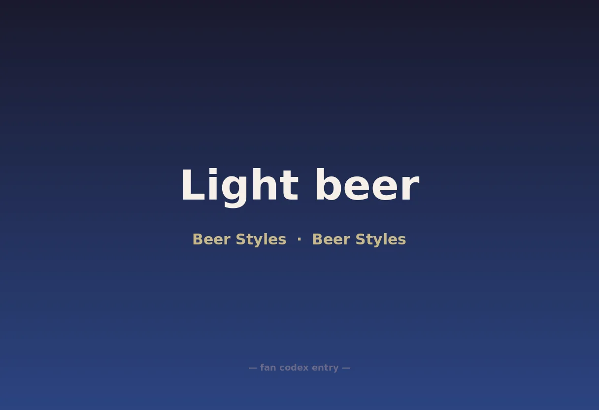 Light beer