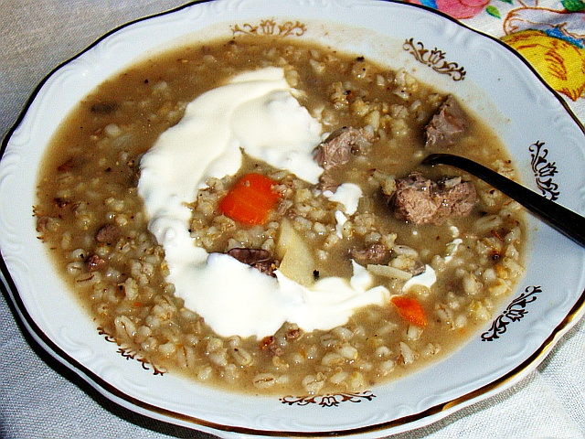 Sour cereal soup