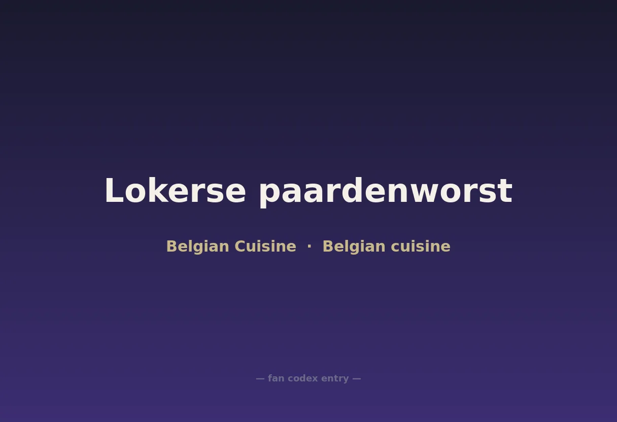 Lokerse paardenworst