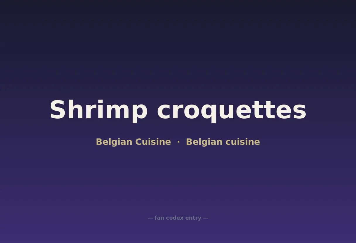 Shrimp croquettes