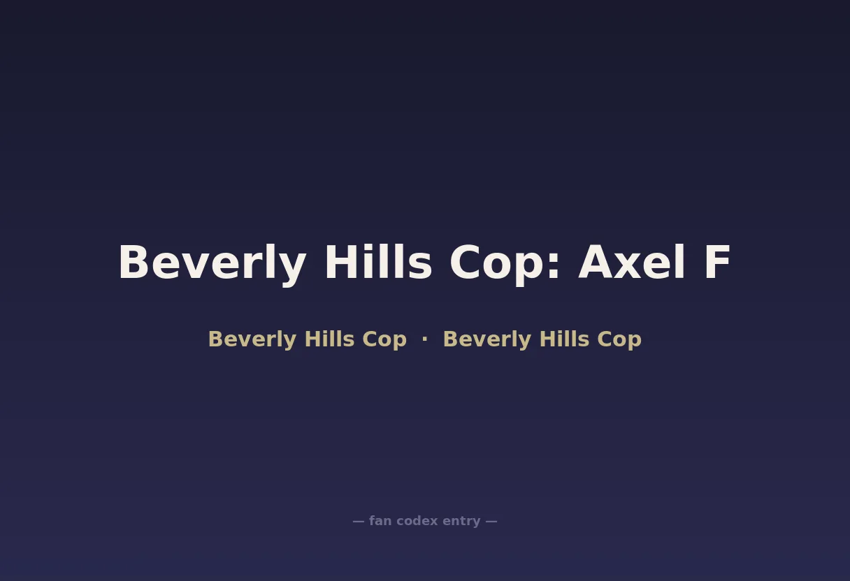 Beverly Hills Cop: Axel F