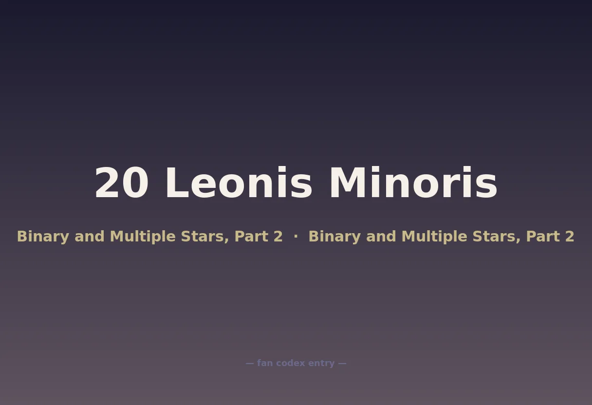 20 Leonis Minoris