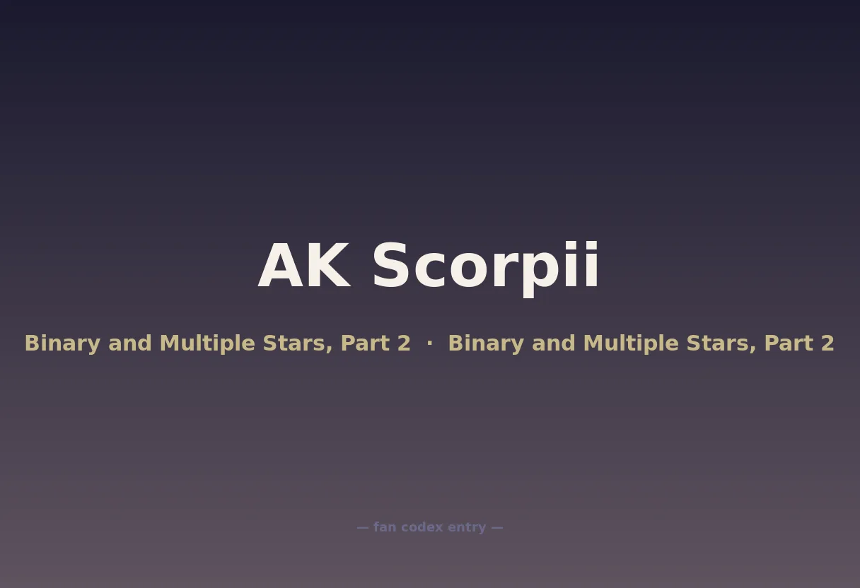AK Scorpii