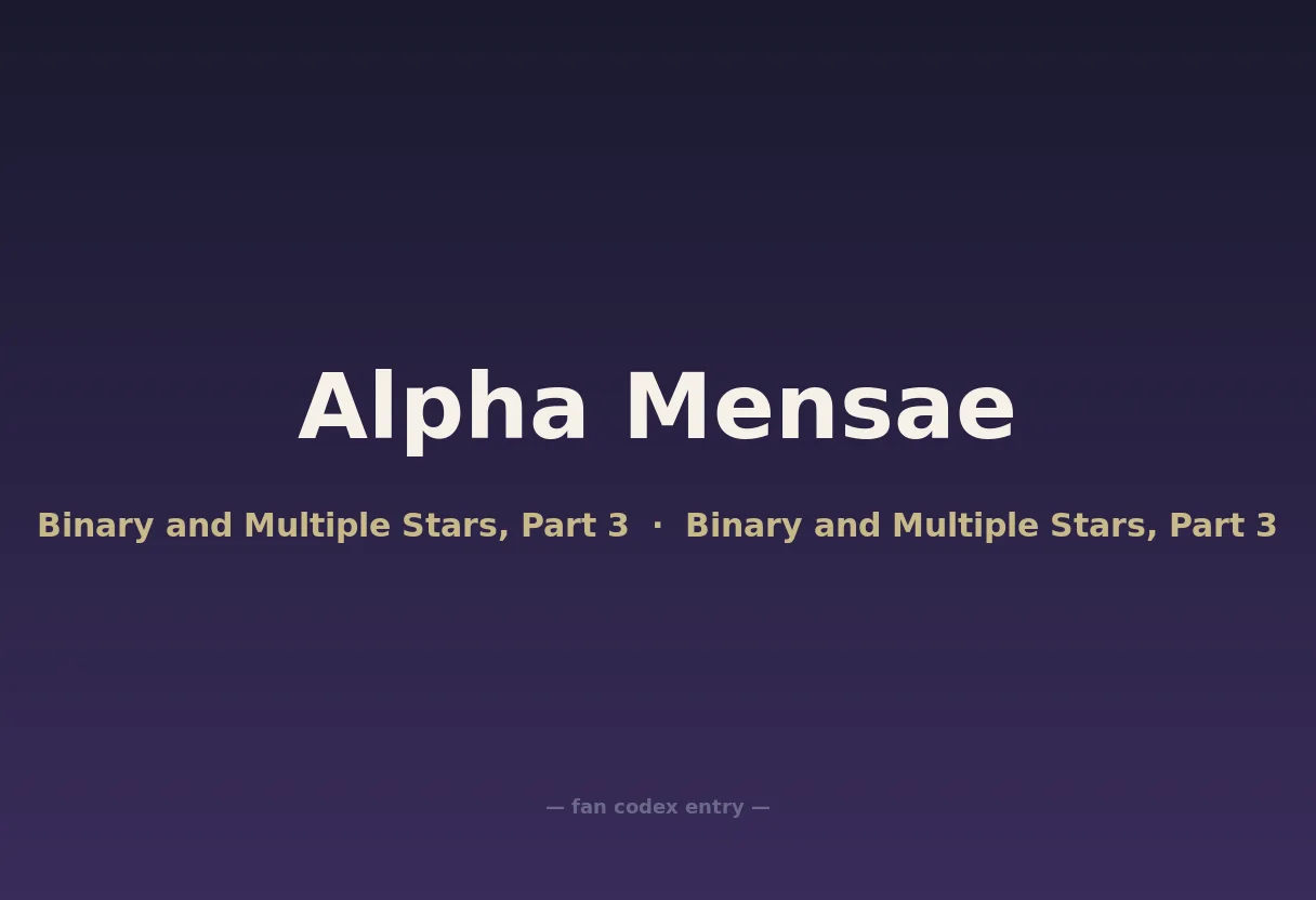 Alpha Mensae