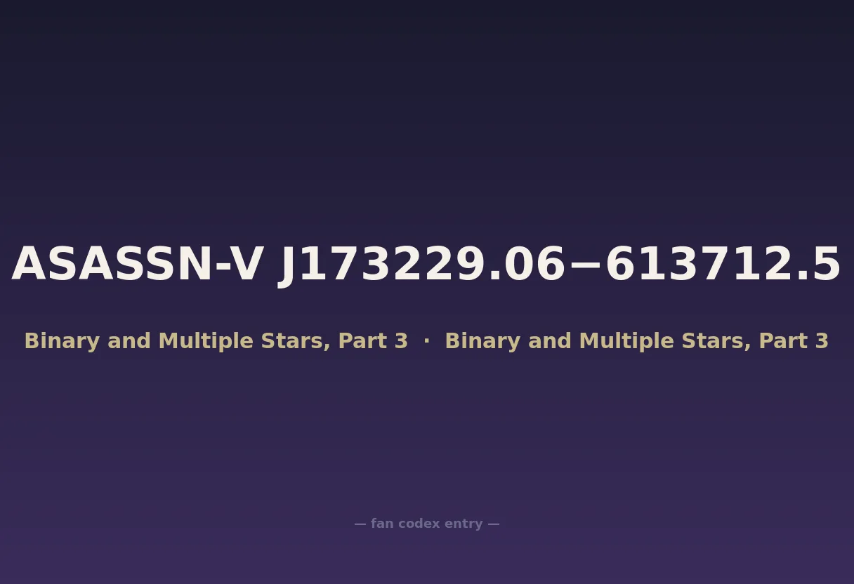 ASASSN-V J173229.06−613712.5